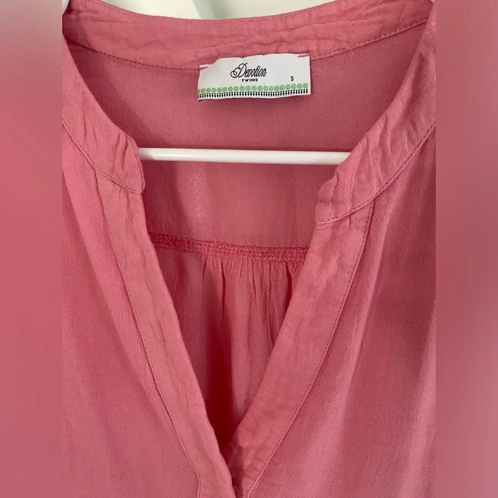 Devotion Twins pink cotton tiered dress - Picture 2 of 3